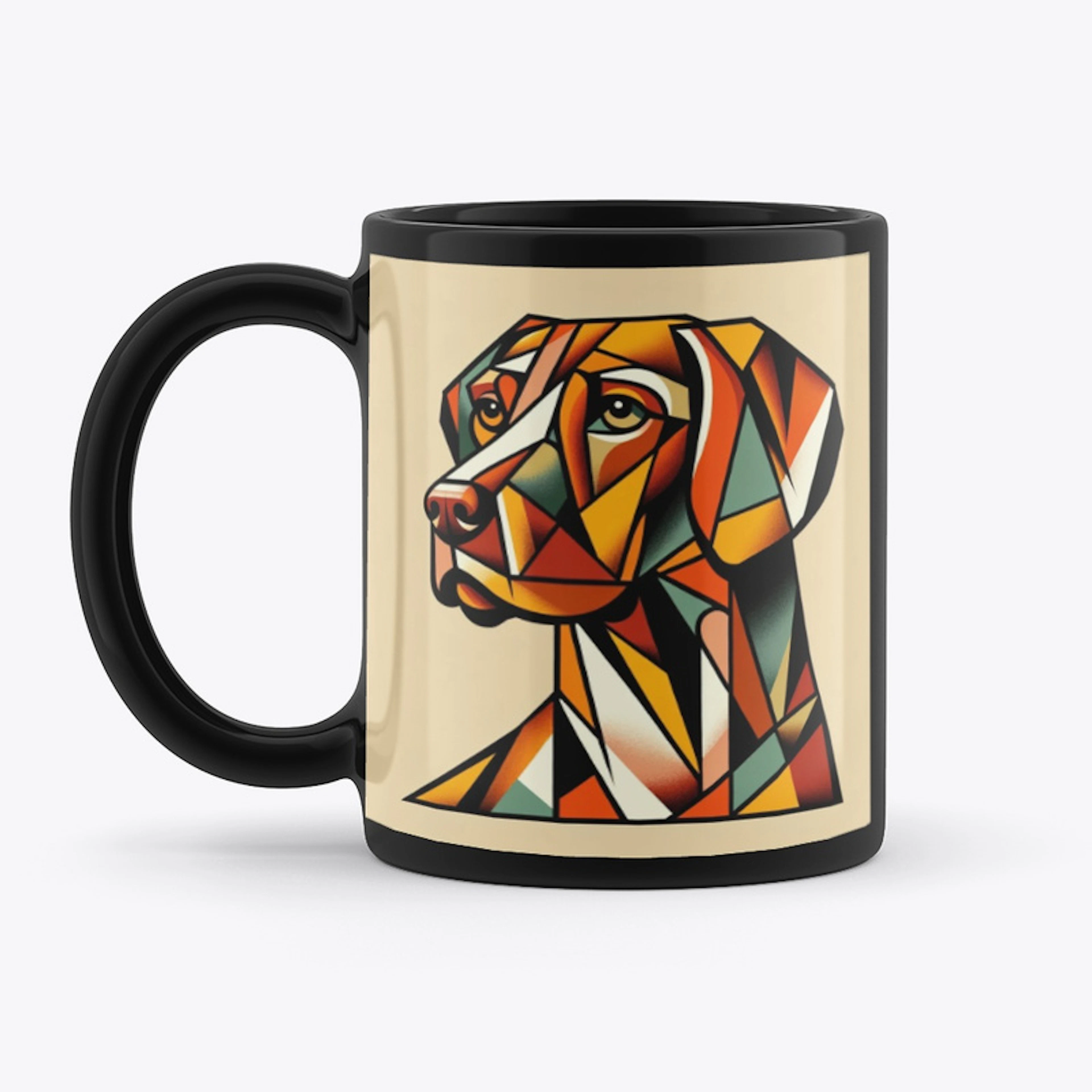 Hungarian vizsla mug - cubist