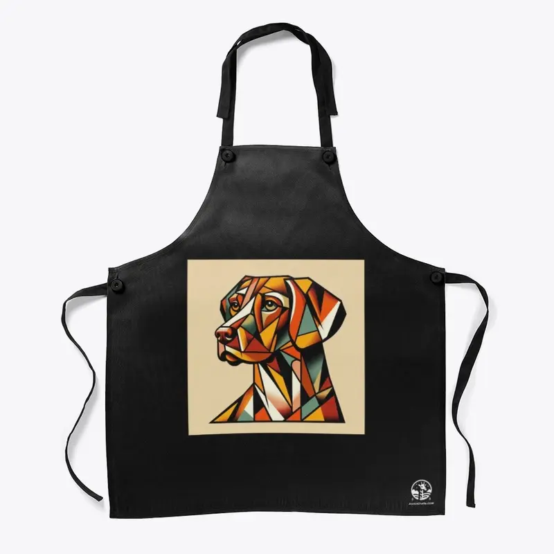 Hungarian vizsla apron - cubist